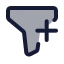 Filteradd icon with duotone standard style