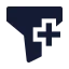 Filteradd icon with solid sharp style