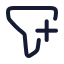 Filteradd icon with stroke rounded style