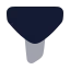 Filter icon with bulk rounded style
