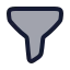 Filter icon with duotone rounded style