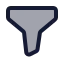 Filter icon with duotone standard style