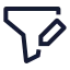 Filteredit icon with stroke sharp style