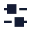 Filterhorizontal icon with solid sharp style