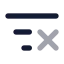 Filtermailremove icon with bulk rounded style