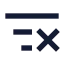 Filtermailremove icon with solid sharp style