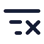 Filtermailremove icon with solid standard style