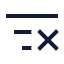 Filtermailremove icon with stroke sharp style