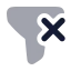 Filterremove icon with bulk rounded style
