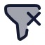 Filterremove icon with duotone rounded style