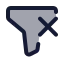 Filterremove icon with duotone standard style