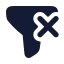 Filterremove icon with solid rounded style