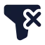 Filterremove icon with solid standard style