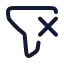 Filterremove icon with stroke rounded style