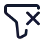 Filterremove icon with stroke standard style
