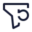 Filterreset icon with stroke sharp style