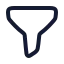 Filter icon with stroke rounded style