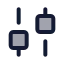 Filtervertical icon with duotone standard style
