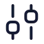 Filtervertical icon with stroke rounded style