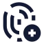 Fingerprintadd icon with solid sharp style