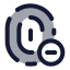 Fingerprintminus icon with duotone rounded style