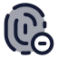 Fingerprintminus icon with duotone standard style