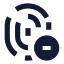 Fingerprintminus icon with solid sharp style