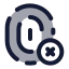 Fingerprintremove icon with duotone rounded style