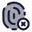Fingerprintremove icon with duotone standard style
