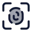 Fingerprintscan icon with duotone standard style