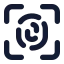 Fingerprintscan icon with solid standard style