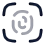 Fingerprintscan icon with twotone rounded style