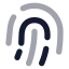 Fingerprintpattern icon with bulk rounded style