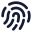 Fingerprintpattern icon with bulk rounded style