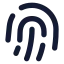Fingerprintpattern icon with solid rounded style