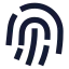 Fingerprintpattern icon with solid sharp style