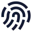 Fingerprintpattern icon with solid sharp style