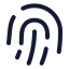 Fingerprintpattern icon with stroke rounded style