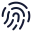 Fingerprintpattern icon with stroke standard style