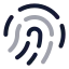 Fingerprintpattern icon with twotone rounded style