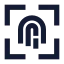 Fingerprintscan icon with solid sharp style