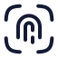 Fingerprintscan icon with stroke rounded style