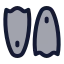 Fins icon with duotone standard style