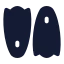 Fins icon with solid rounded style