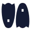 Fins icon with solid sharp style