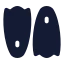 Fins icon with solid standard style