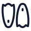 Fins icon with stroke rounded style