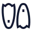 Fins icon with stroke sharp style
