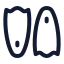 Fins icon with stroke standard style