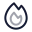 Fire icon with twotone rounded style
